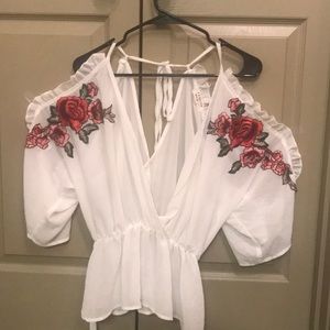 Sheer white top